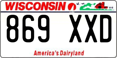WI license plate 869XXD