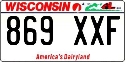 WI license plate 869XXF