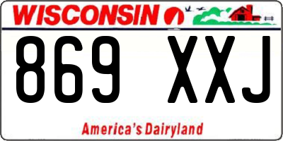 WI license plate 869XXJ