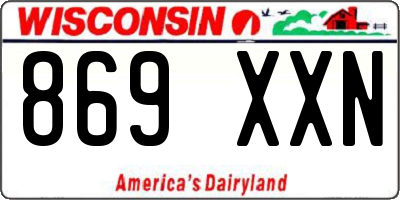 WI license plate 869XXN