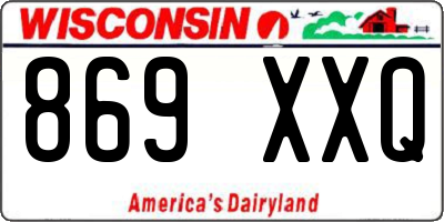 WI license plate 869XXQ