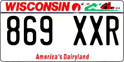 WI license plate 869XXR