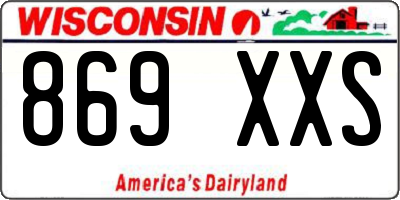 WI license plate 869XXS