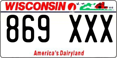 WI license plate 869XXX