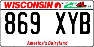 WI license plate 869XYB