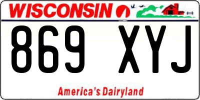 WI license plate 869XYJ