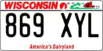 WI license plate 869XYL