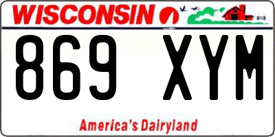 WI license plate 869XYM