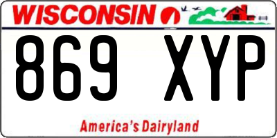WI license plate 869XYP