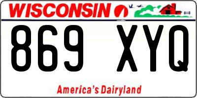 WI license plate 869XYQ