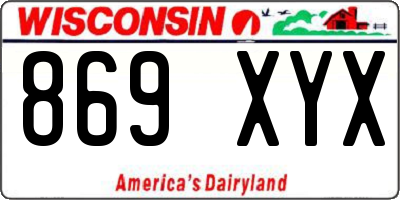 WI license plate 869XYX