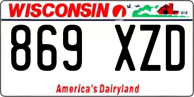 WI license plate 869XZD