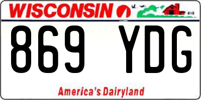 WI license plate 869YDG