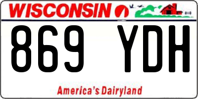 WI license plate 869YDH