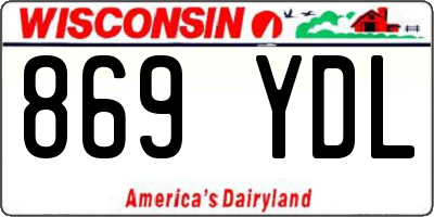 WI license plate 869YDL