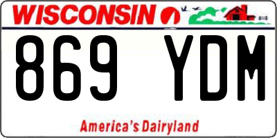 WI license plate 869YDM