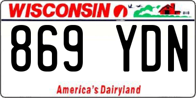 WI license plate 869YDN