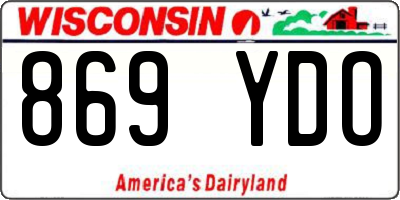 WI license plate 869YDO