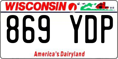 WI license plate 869YDP
