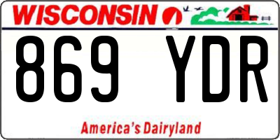 WI license plate 869YDR