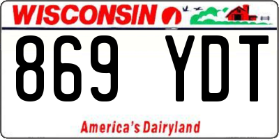 WI license plate 869YDT