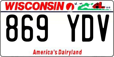 WI license plate 869YDV