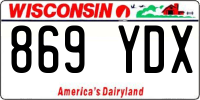 WI license plate 869YDX