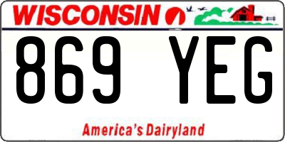 WI license plate 869YEG