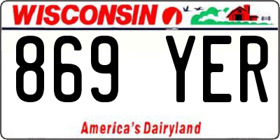 WI license plate 869YER