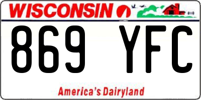 WI license plate 869YFC