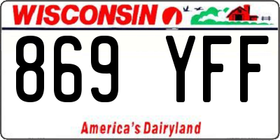 WI license plate 869YFF