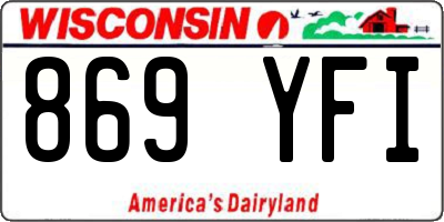 WI license plate 869YFI