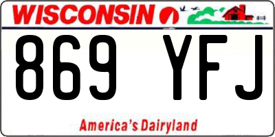 WI license plate 869YFJ
