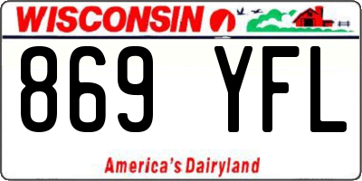 WI license plate 869YFL