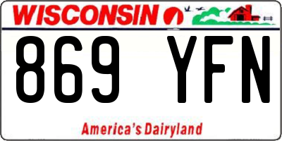 WI license plate 869YFN