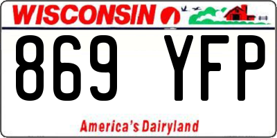 WI license plate 869YFP