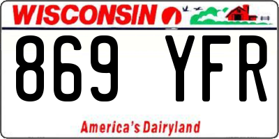 WI license plate 869YFR