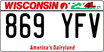 WI license plate 869YFV