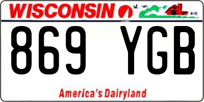 WI license plate 869YGB