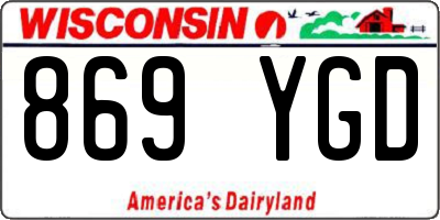 WI license plate 869YGD