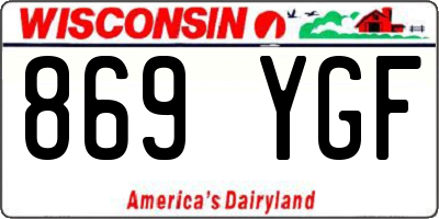 WI license plate 869YGF