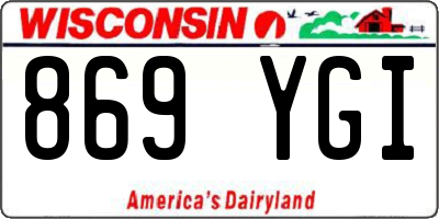 WI license plate 869YGI