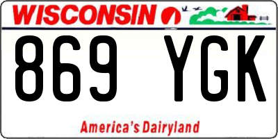 WI license plate 869YGK
