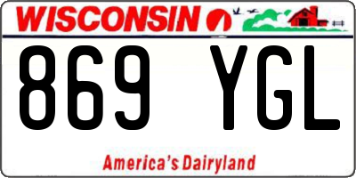 WI license plate 869YGL