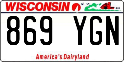 WI license plate 869YGN