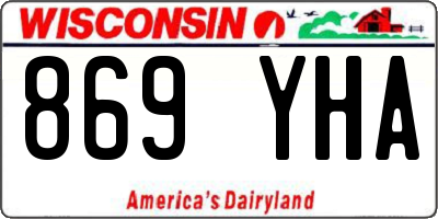 WI license plate 869YHA