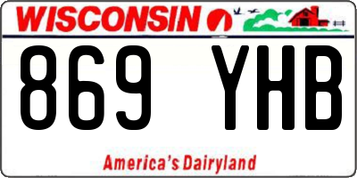 WI license plate 869YHB
