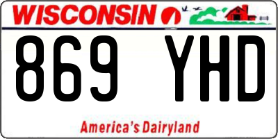 WI license plate 869YHD