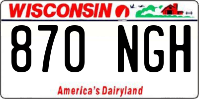 WI license plate 870NGH