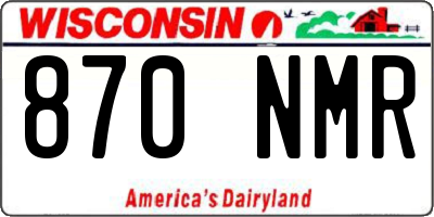 WI license plate 870NMR